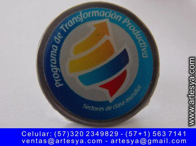 pin resinado impreso