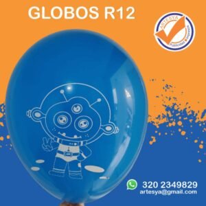 Globos personalizados R12 x una cara