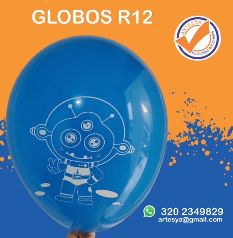 Globos personalizados R12 x una cara