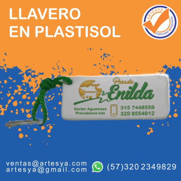 Llavero 2D plastisol Troquelado - Imagen 4