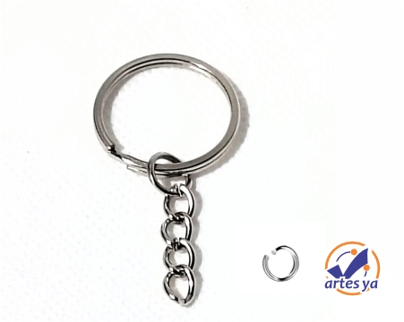 Argolla Para Llavero 2.5cm Con Cadena