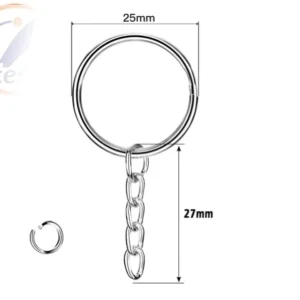 Argolla Para Llavero 2.5cm Con Cadena