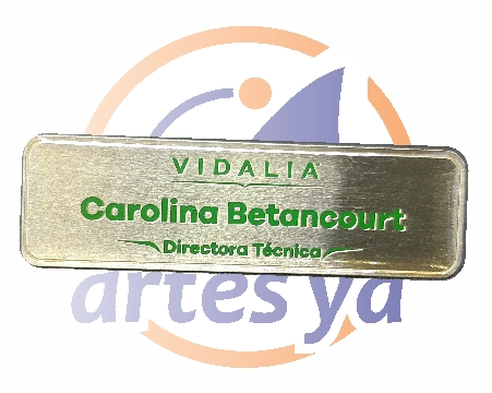 Identificador de personal en acero o bronce