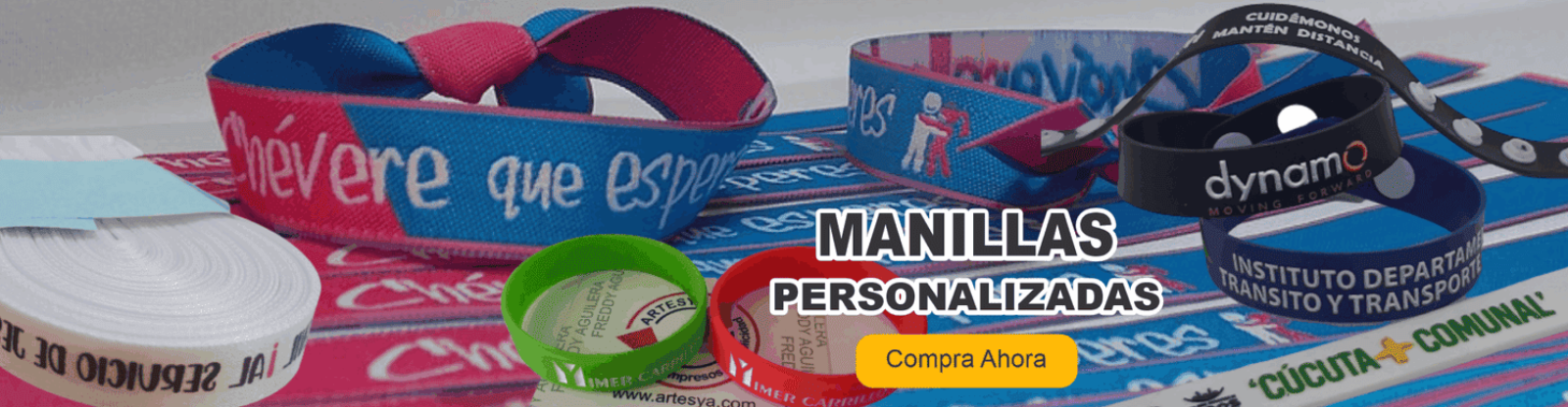 manillas personalizadas banner